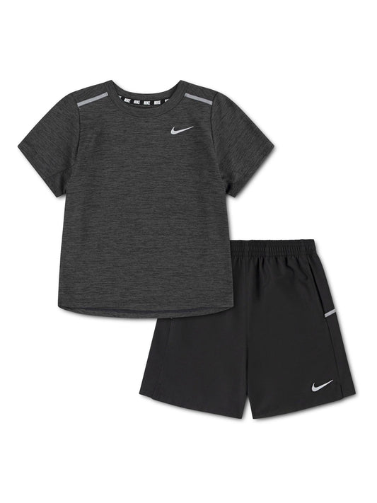 Nike Black Little Kids DriFIT T-Shirt and Shorts Set image 1