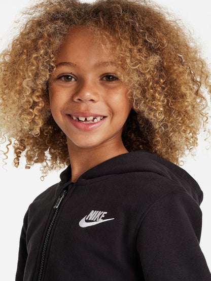 Nike Black Little Kids LBR Zip Through Tracksuit Set image 3