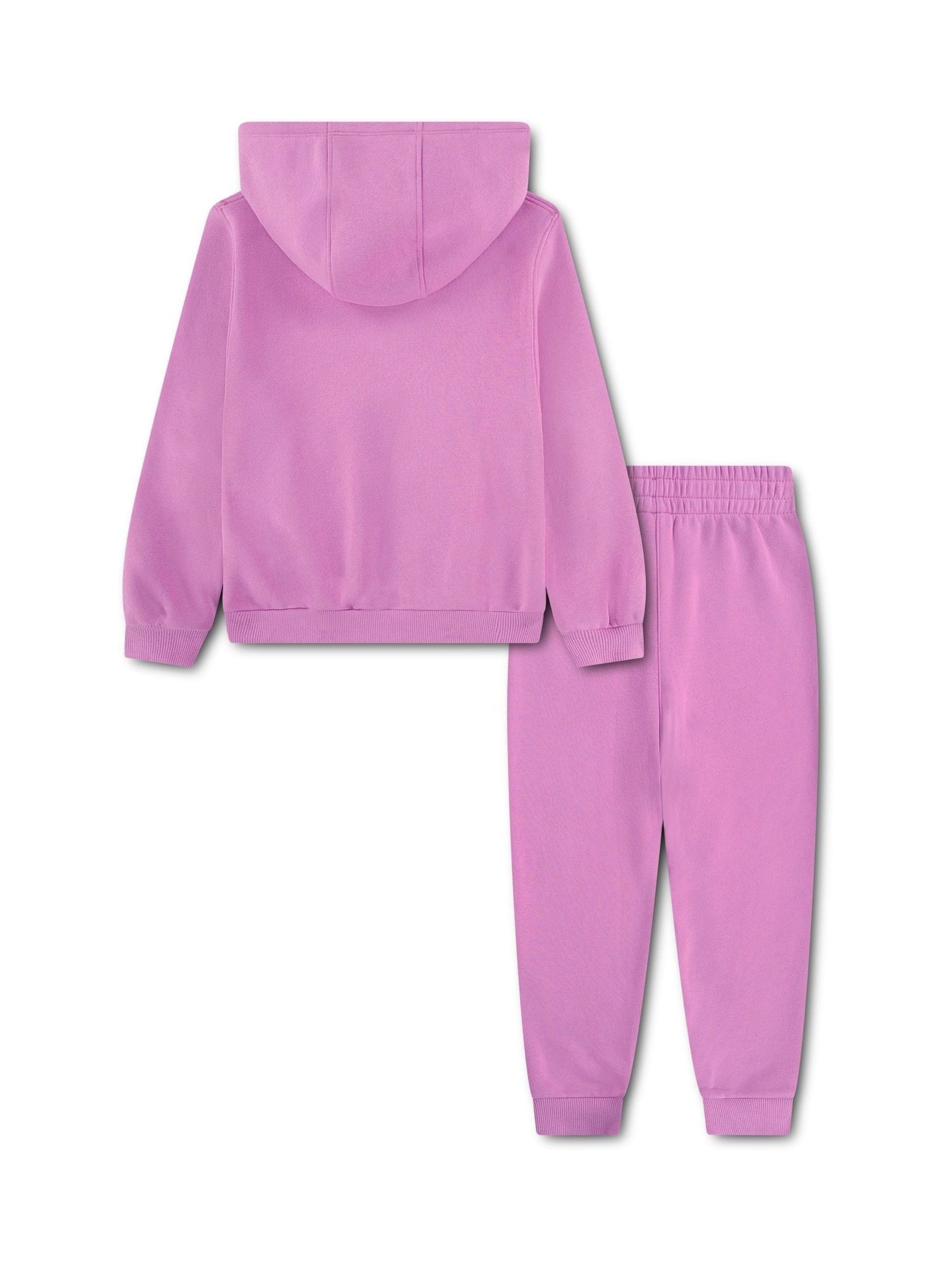 Nike Purple Light Little Kids Cherries Hoodie and Joggers Tracksuit Set image 3