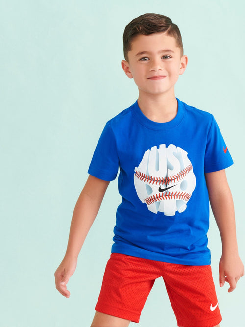 Nike Red Little Kids Mesh Shorts image 1