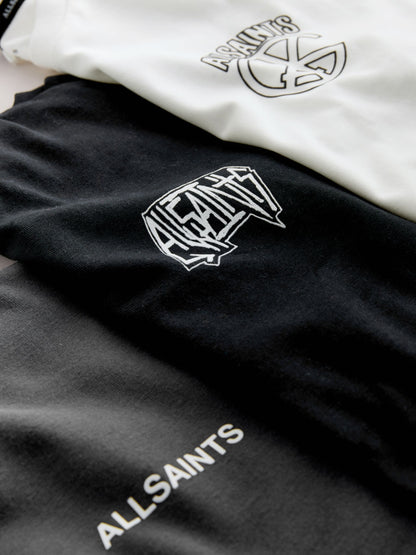 Dsiney Kidz - smALLSAINTS Black/White Graphic Graphic Crew T-Shirts 3 Pack image 6