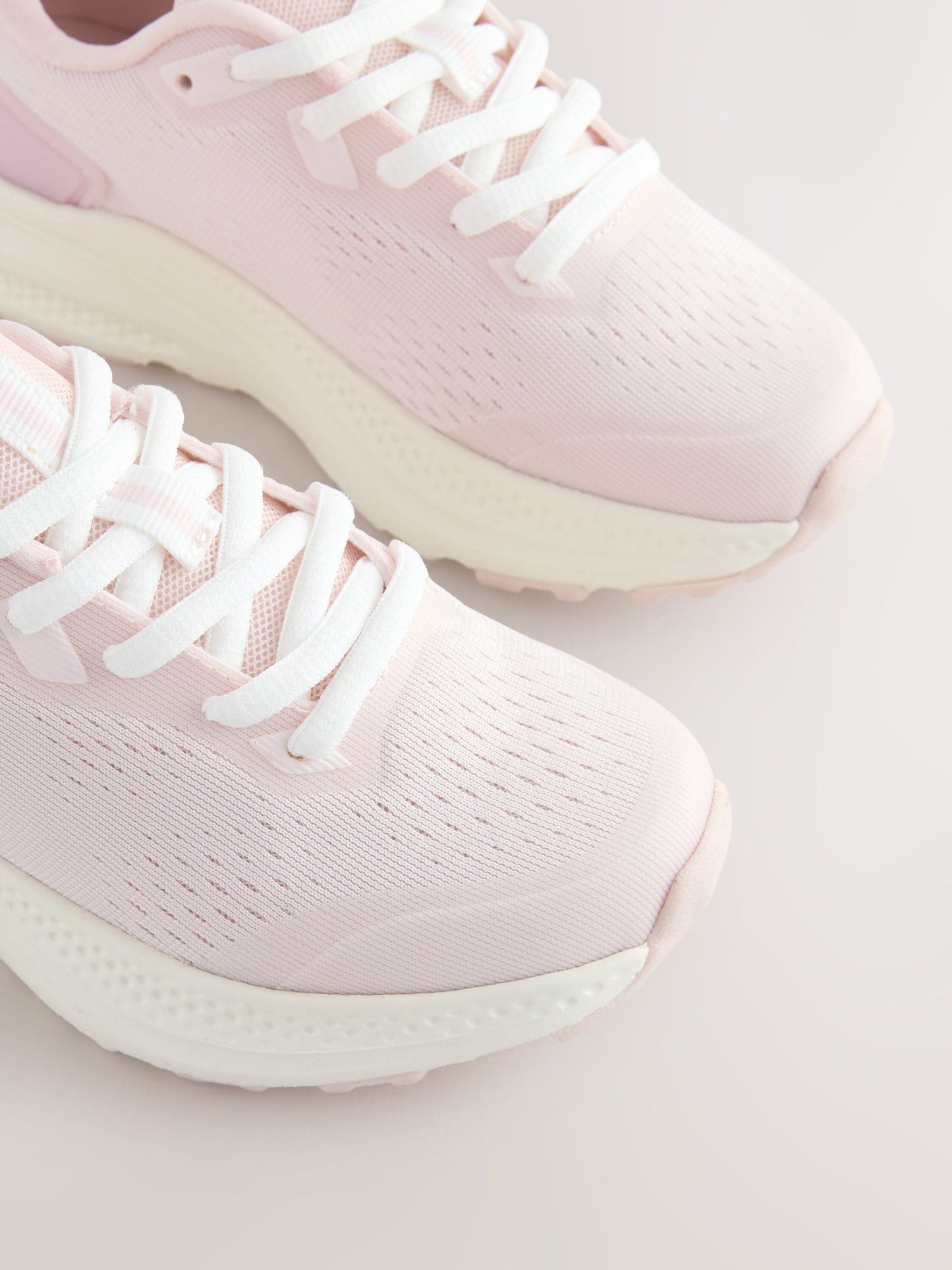 Pink Lace Up Mesh Trainers image 4