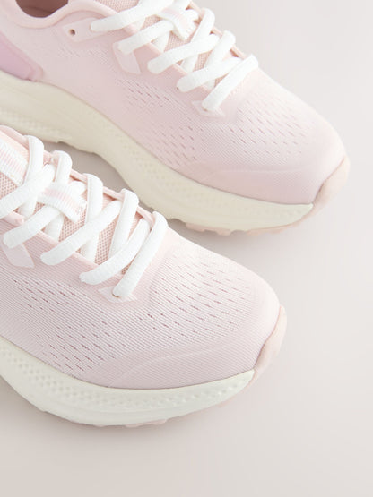 Pink Lace Up Mesh Trainers image 4
