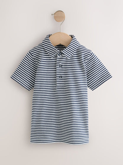 Dsiney Kidz - Navy/White Stripe Short Sleeve Polo Shirt (3mths-7yrs) image 4