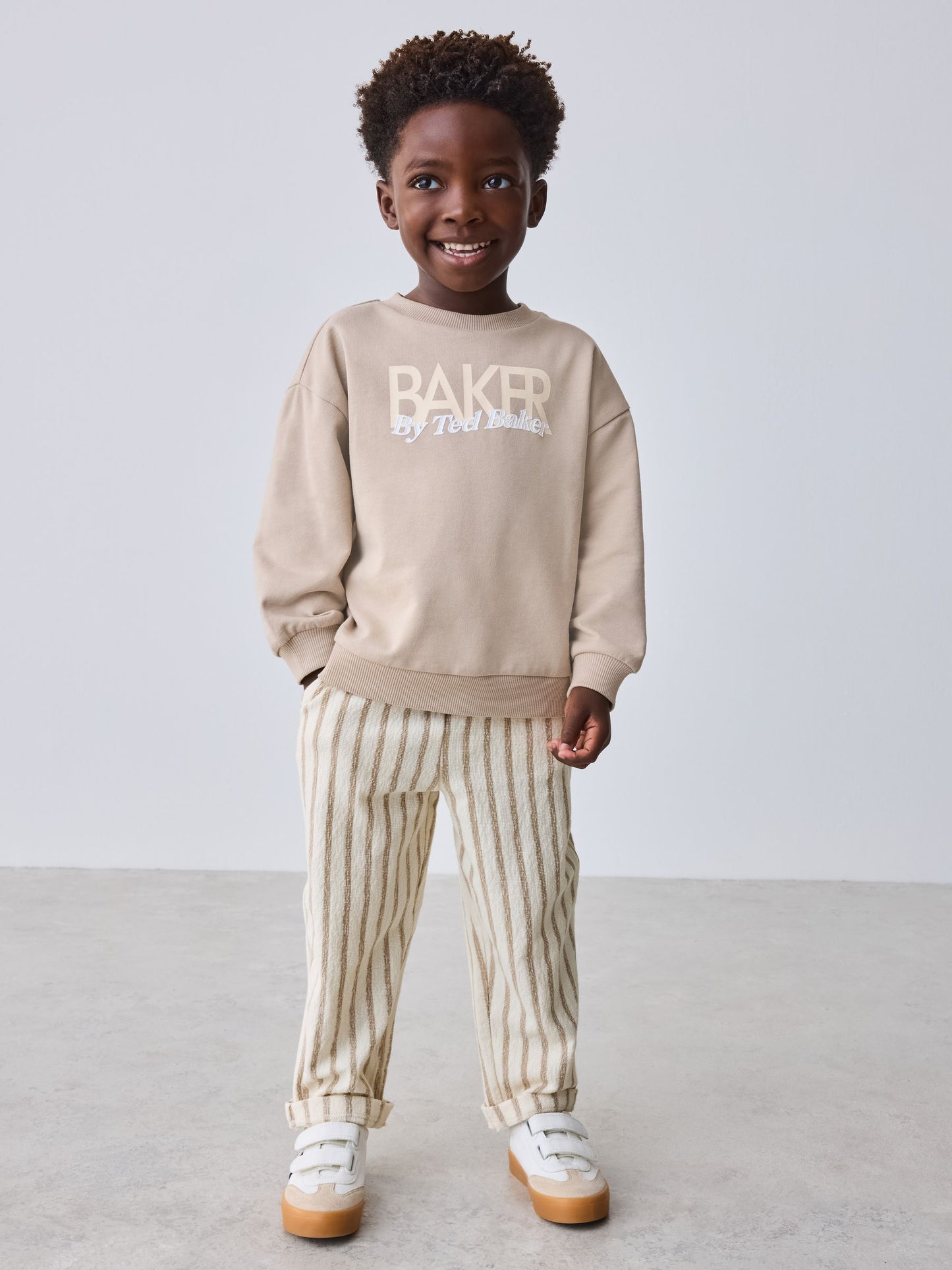 Baker by Ted Baker Sweatshirt and Striped Trousers Set image 1
