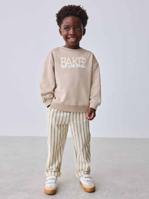 Baker by Ted Baker Sweatshirt and Striped Trousers Set image 1