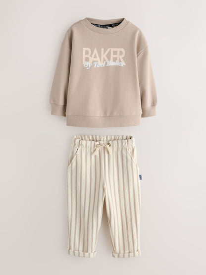 Baker by Ted Baker Sweatshirt and Striped Trousers Set image 7