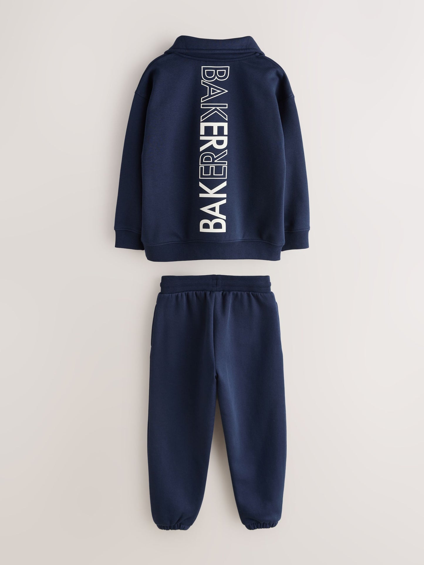 Baker by Ted Baker Navy Oversized Funnel Zip Neck Sweatshirt and Joggers Set image 9