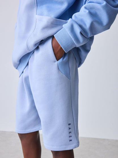 Baker by Ted Baker Blue Colourblock Funnel Neck Sweatshirt and Shorts Set image 7