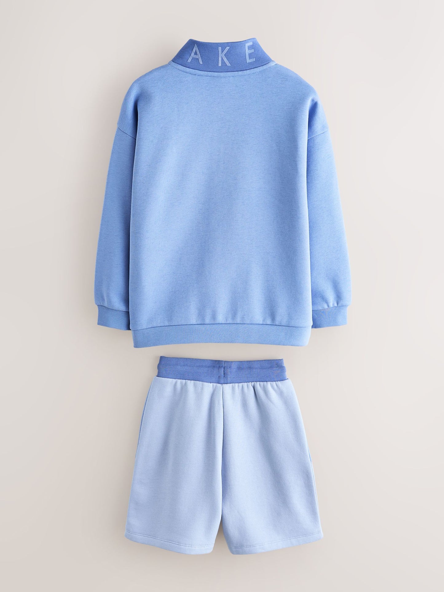 Baker by Ted Baker Blue Colourblock Funnel Neck Sweatshirt and Shorts Set image 9
