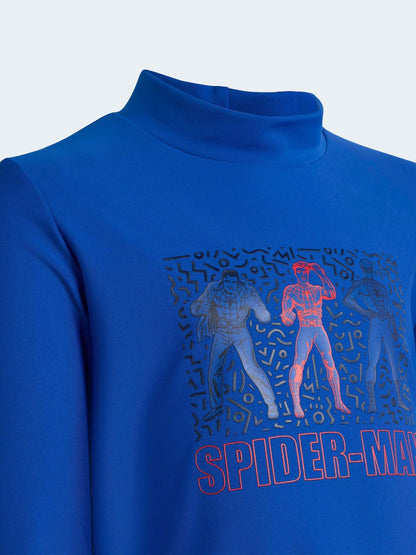 Dsiney Kidz - adidas Blue Marvel Spider-Man Rashguard Swim Top image 3
