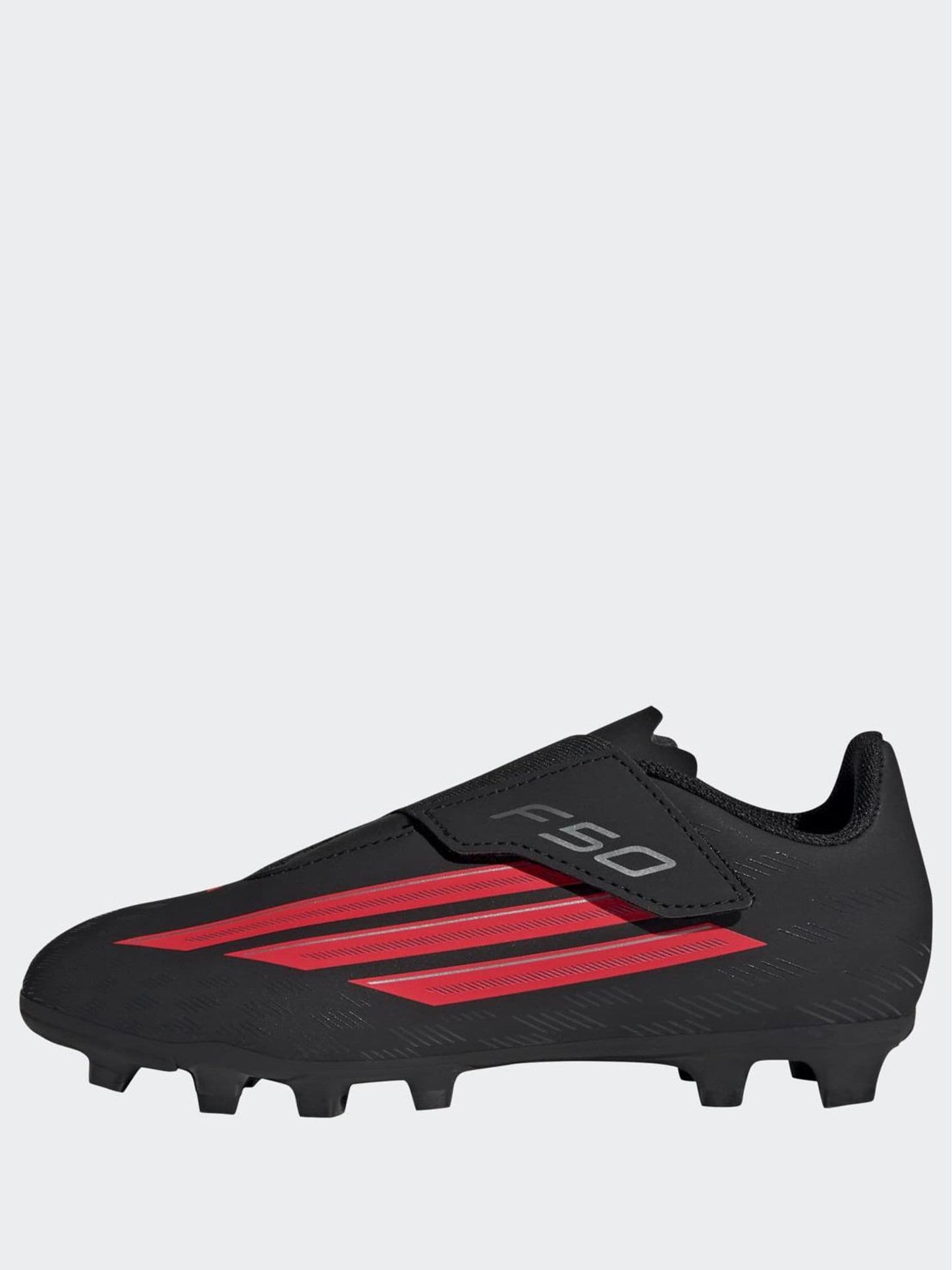 adidas Black F50 Club Touch Fastening Firm/Multi Ground Kids Football Boots image 6