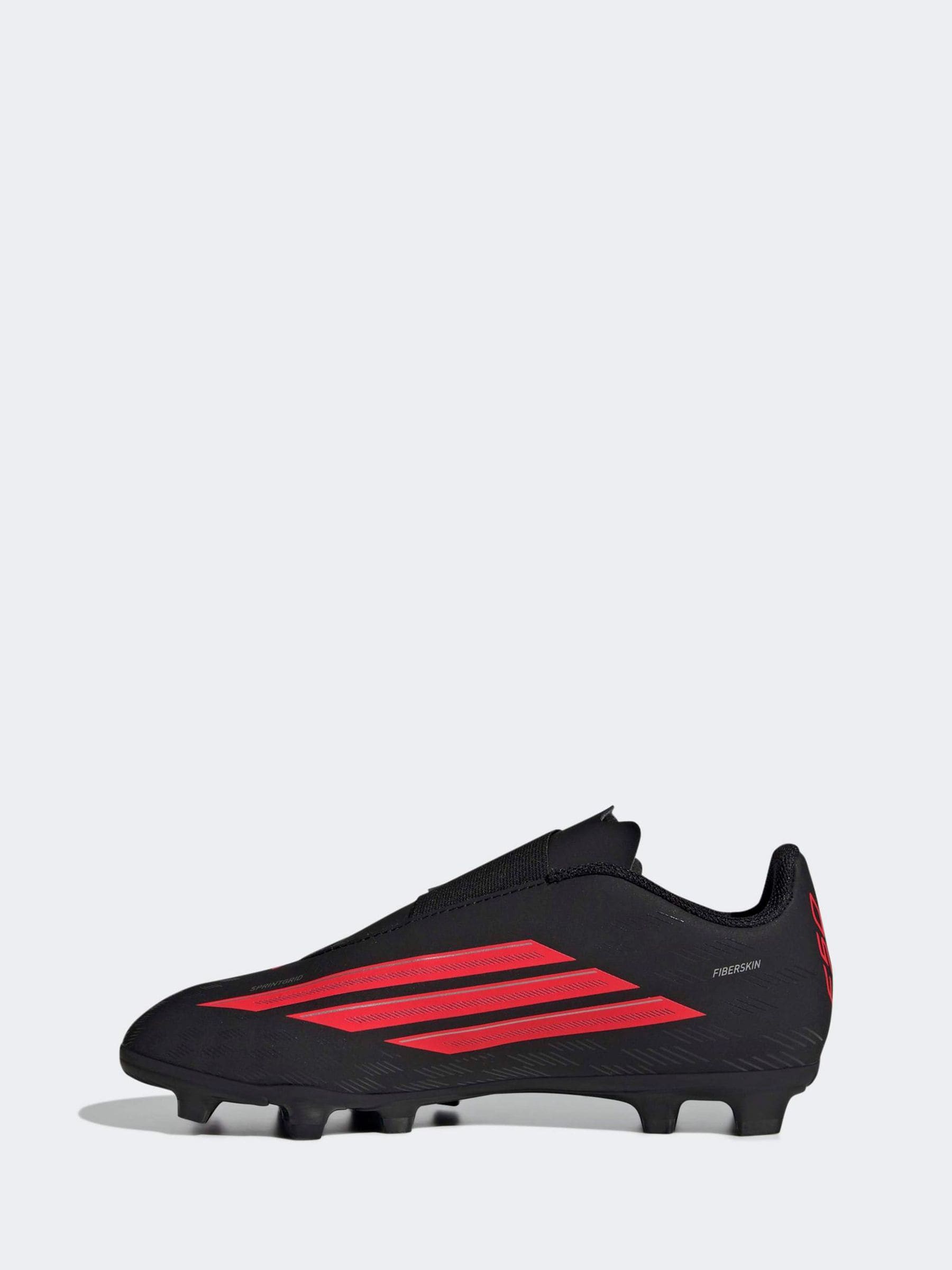 adidas Black F50 Club Touch Fastening Firm/Multi Ground Kids Football Boots image 9