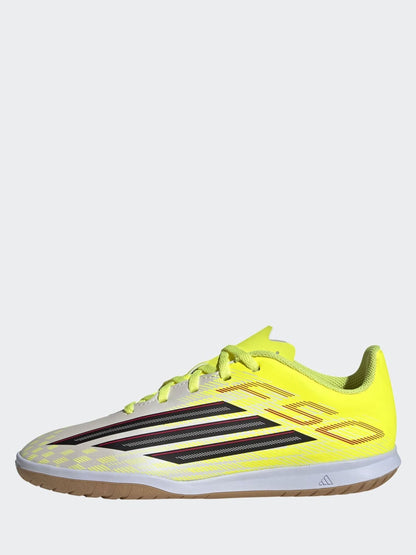 adidas Yellow F50 Club Indoor Kids Football Trainers image 2