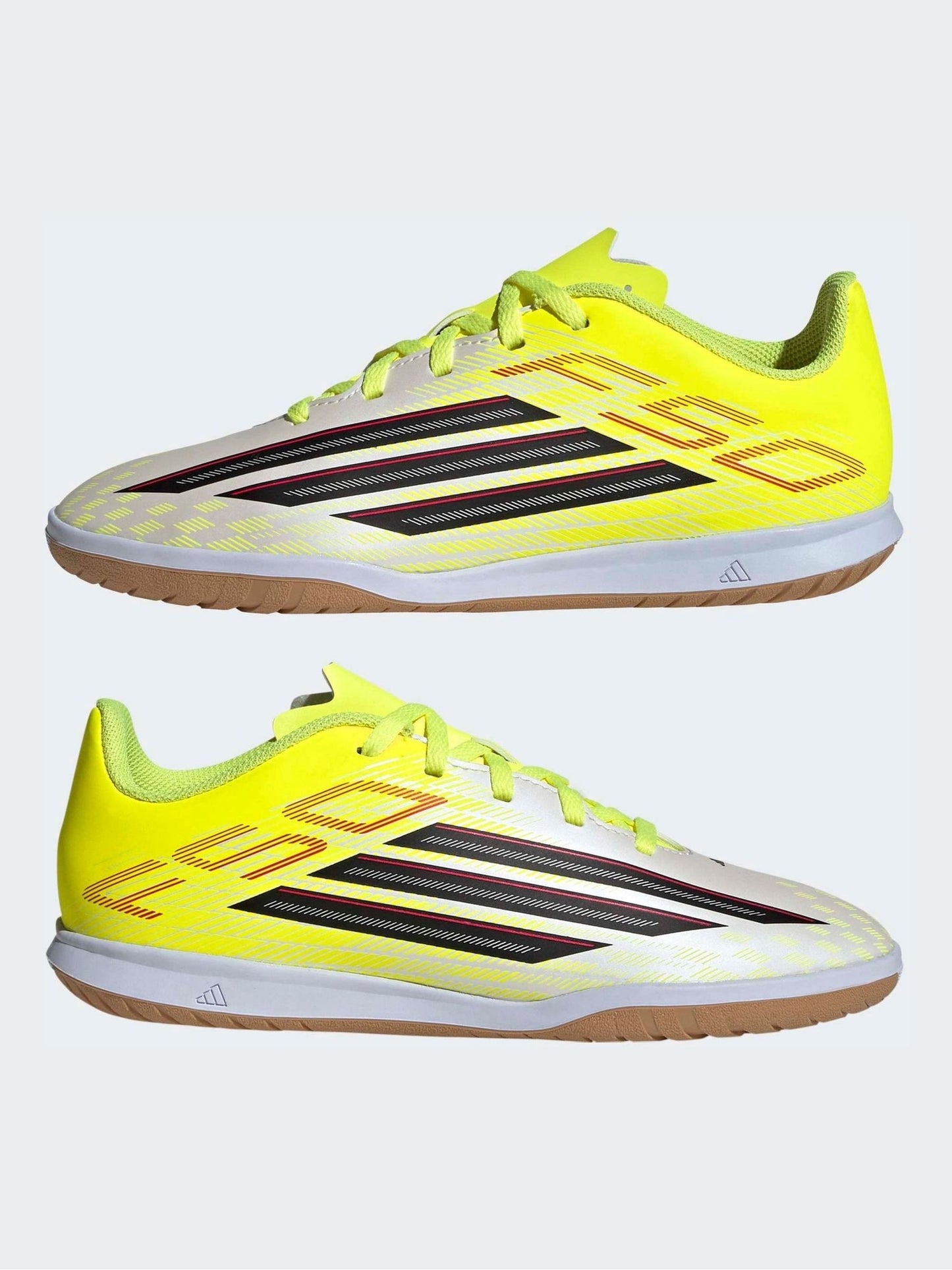 adidas Yellow F50 Club Indoor Kids Football Trainers image 6