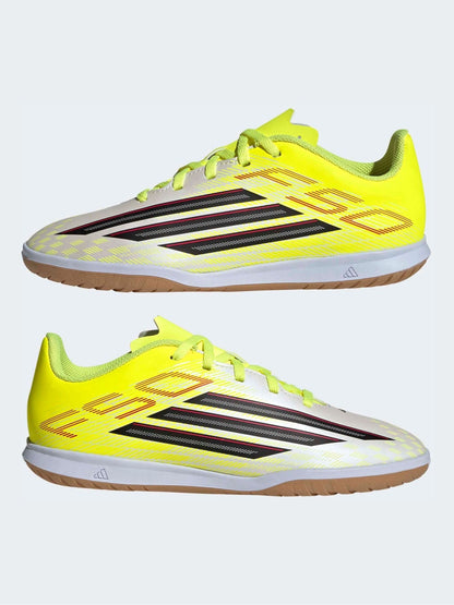 adidas Yellow F50 Club Indoor Kids Football Trainers image 6
