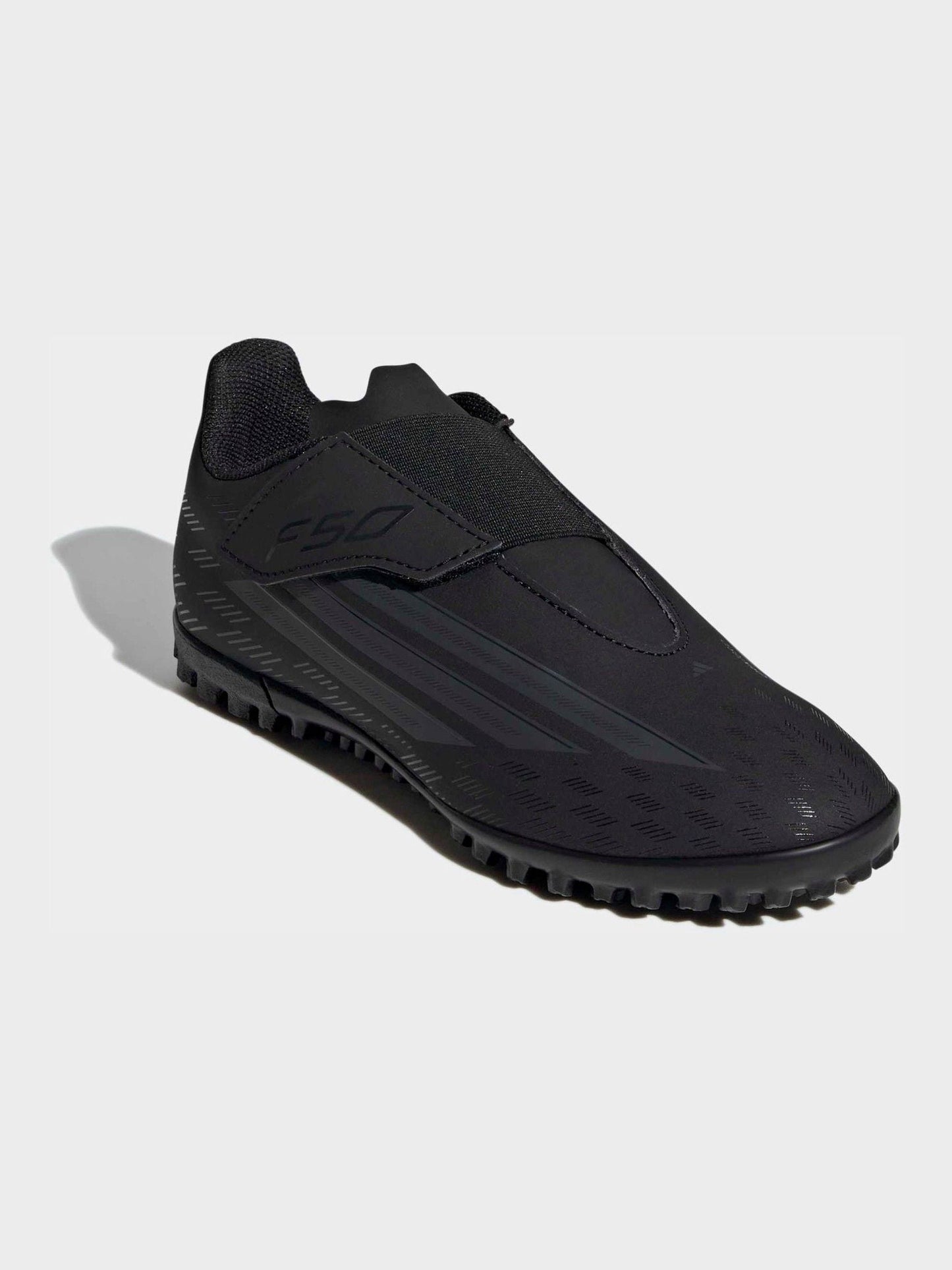 adidas Black F50 Club Touch Fastening Turf Kids Football Trainers image 9