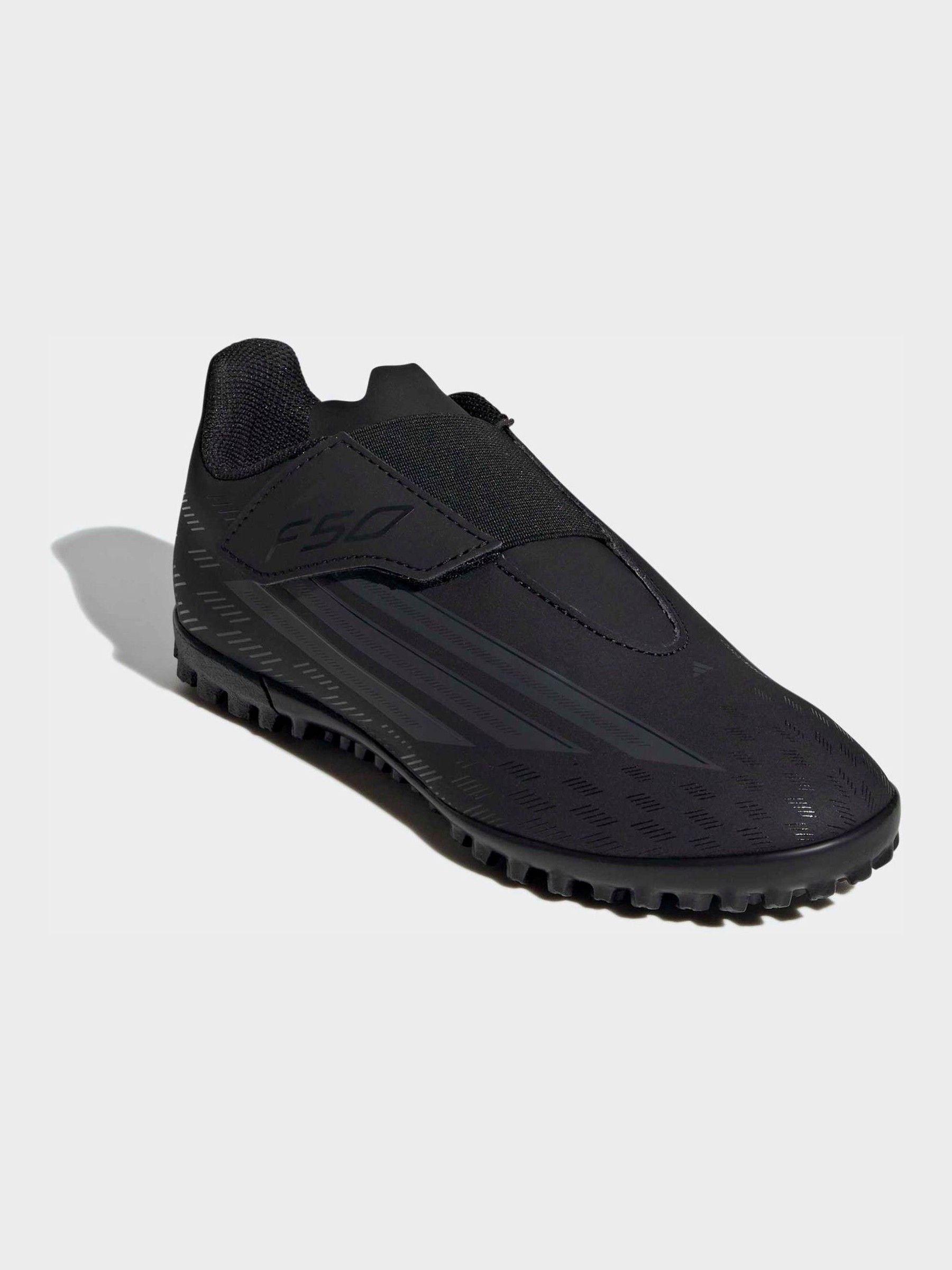 adidas Black F50 Club Touch Fastening Turf Kids Football Trainers image 9