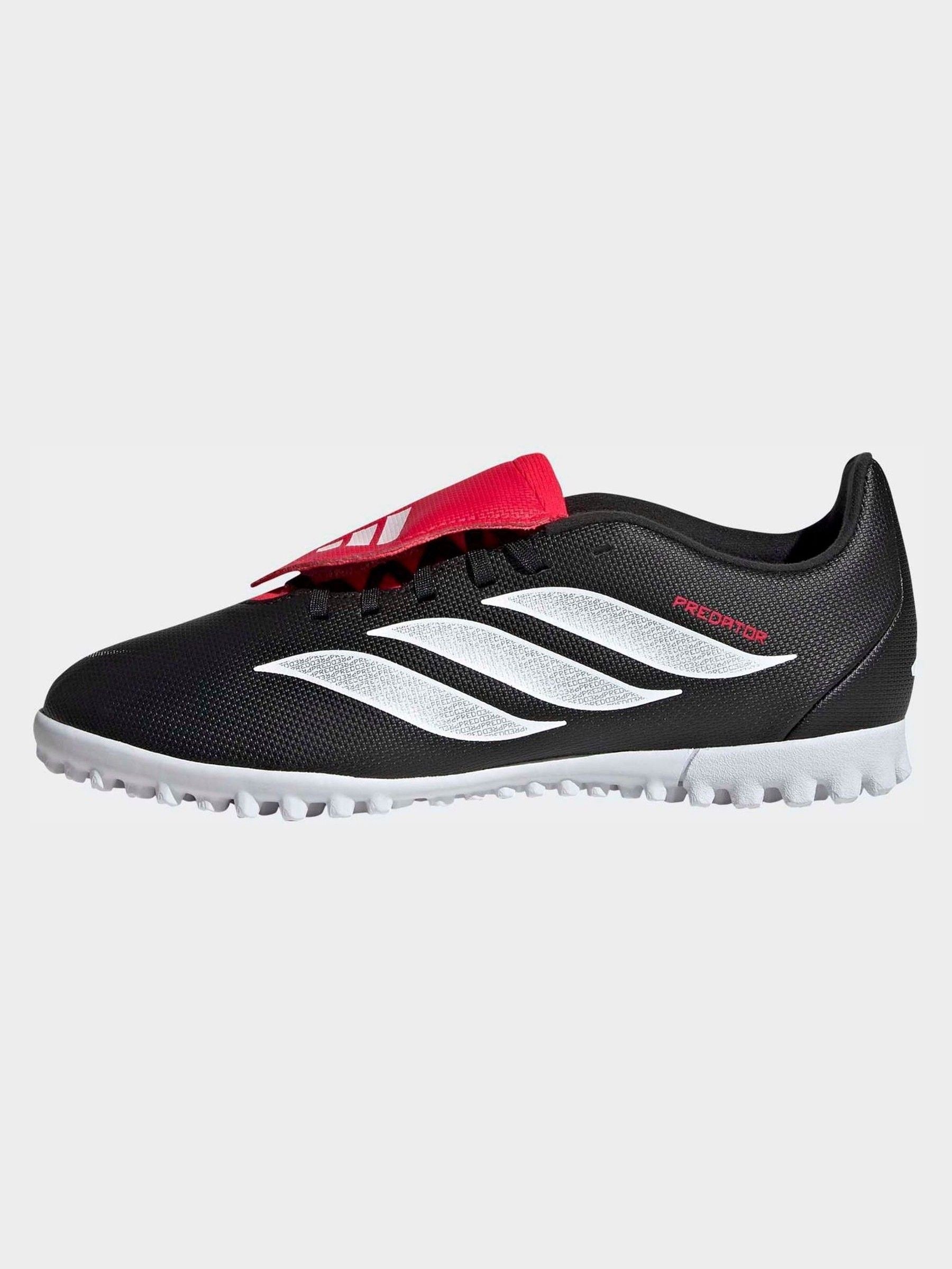 adidas Black Predator Club Fold-Over Tongue Turf Football Kids Trainers image 10