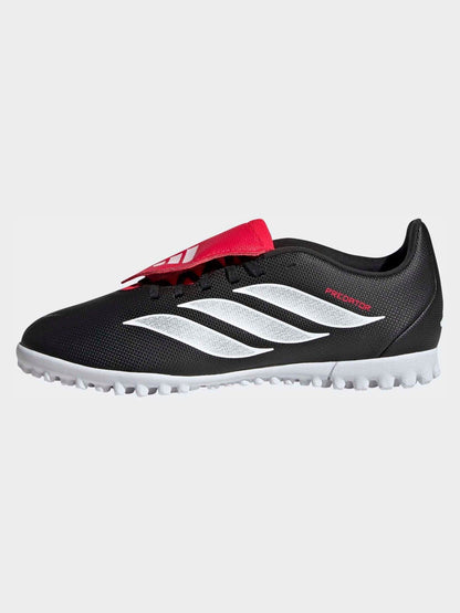 adidas Black Predator Club Fold-Over Tongue Turf Football Kids Trainers image 10