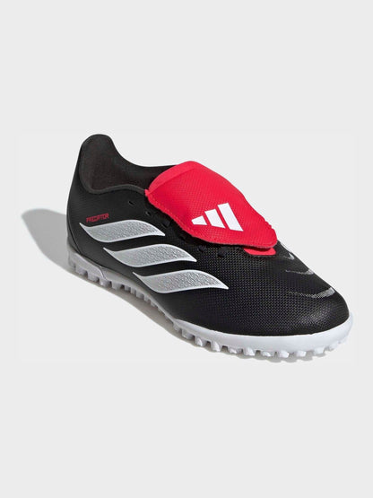 adidas Black Predator Club Fold-Over Tongue Turf Football Kids Trainers image 2