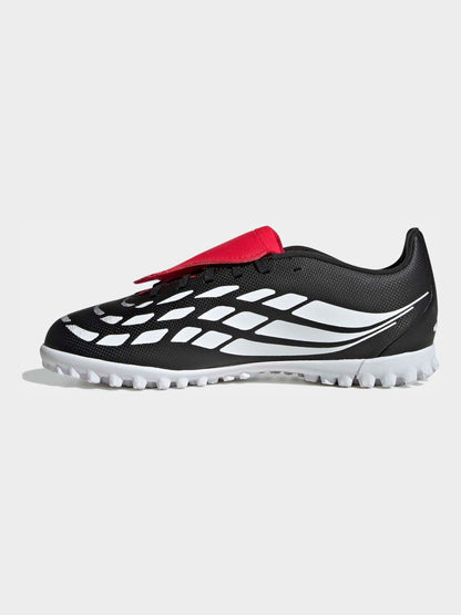adidas Black Predator Club Fold-Over Tongue Turf Football Kids Trainers image 4