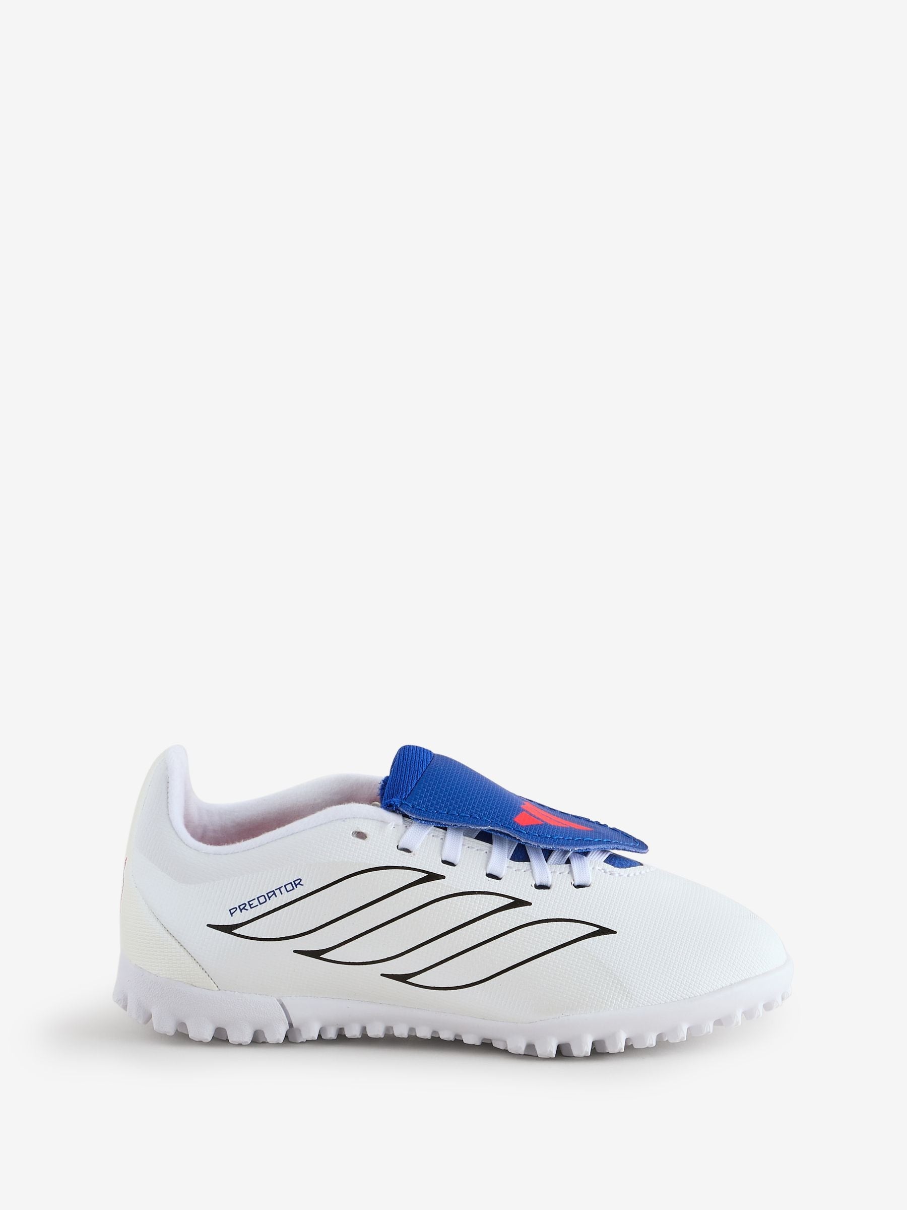 adidas White Predator Club Fold-Over Tongue Turf Football Kids Trainers image 1