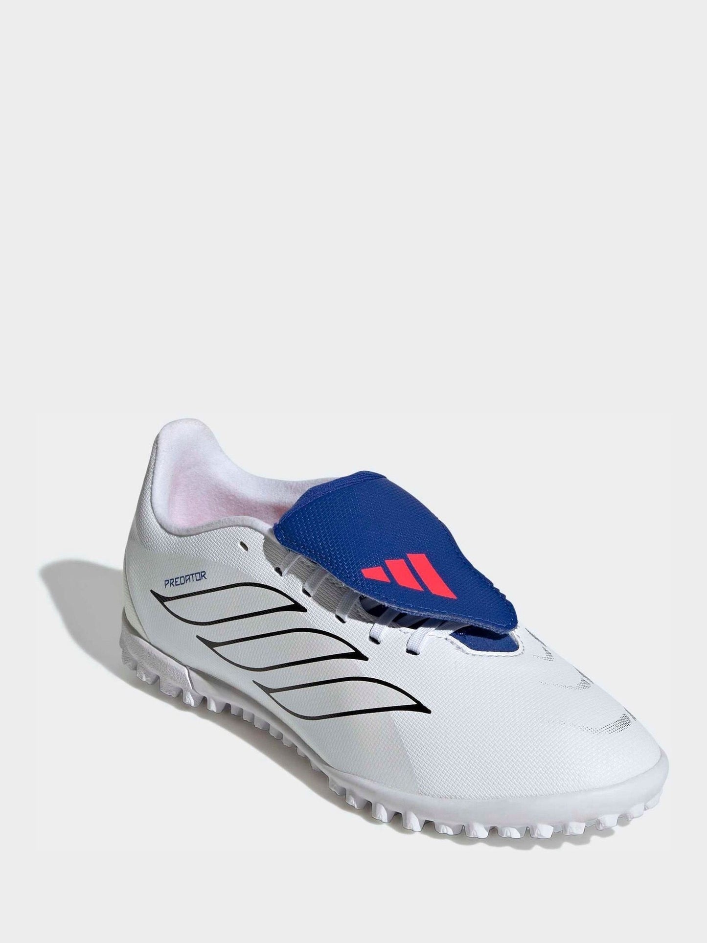 adidas White Predator Club Fold-Over Tongue Turf Football Kids Trainers image 3