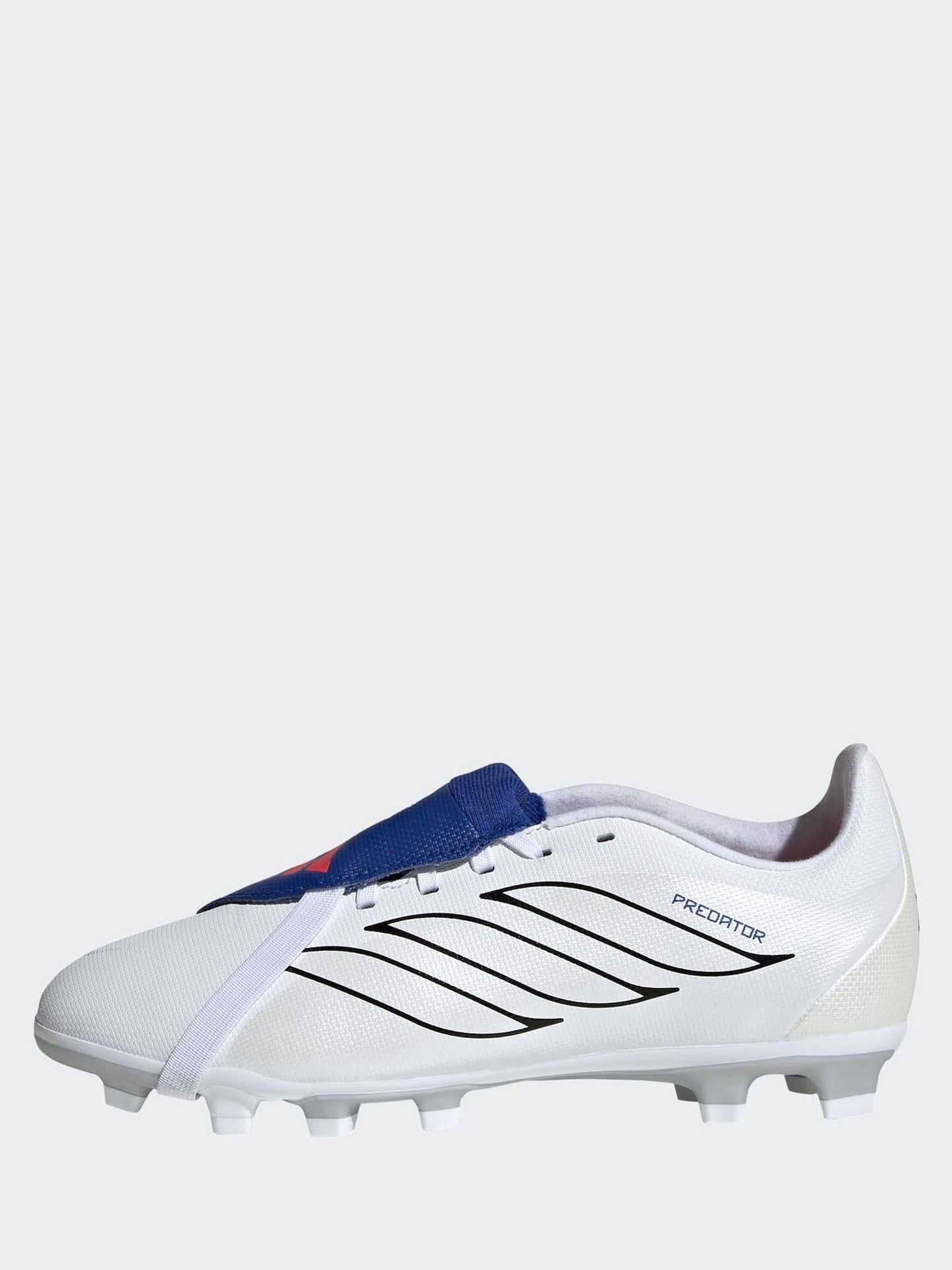 adidas White Predator Club Fold-Over Tongue Firm Ground/Multi Ground Football Boots Kids image 2