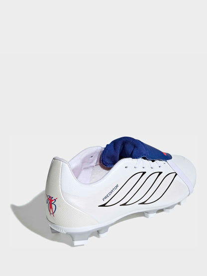 adidas White Predator Club Fold-Over Tongue Firm Ground/Multi Ground Football Boots Kids image 5
