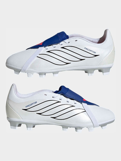 adidas White Predator Club Fold-Over Tongue Firm Ground/Multi Ground Football Boots Kids image 8