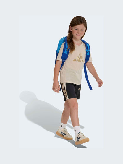 adidas Beige/Black Train Essentials Camo Logo Infant Kids T-Shirt and Shorts Set image 4