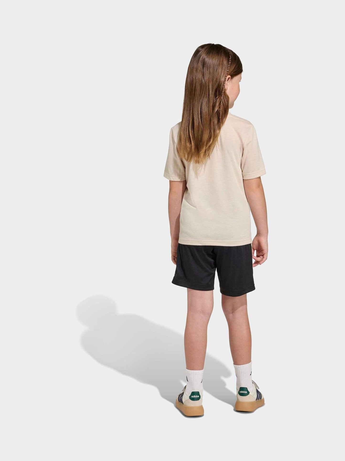 adidas Beige/Black Train Essentials Camo Logo Infant Kids T-Shirt and Shorts Set image 5