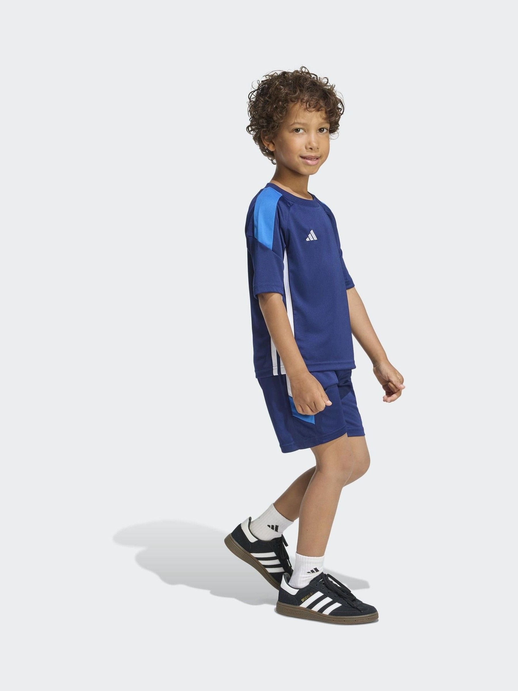 Dsiney Kidz - adidas Blue Tiro Essentials Little Kids Top  and Shorts Set image 4
