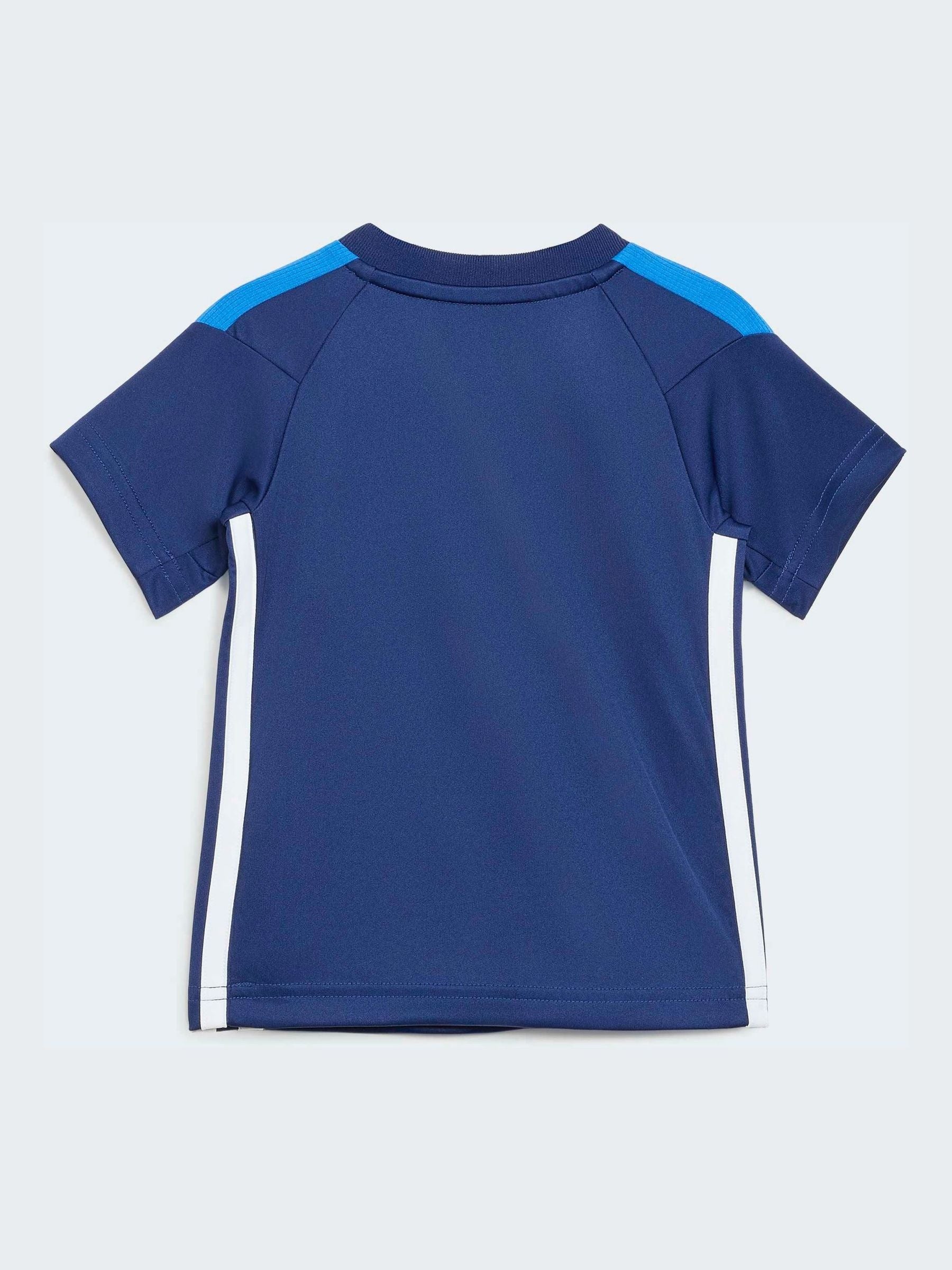 adidas Blue Tiro Essentials Top and Shorts Infant Set image 3