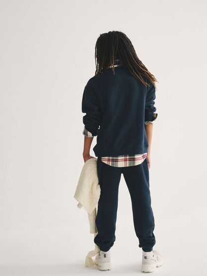 Superdry Navy/Yellow Sweat Top & Joggers Set image 6