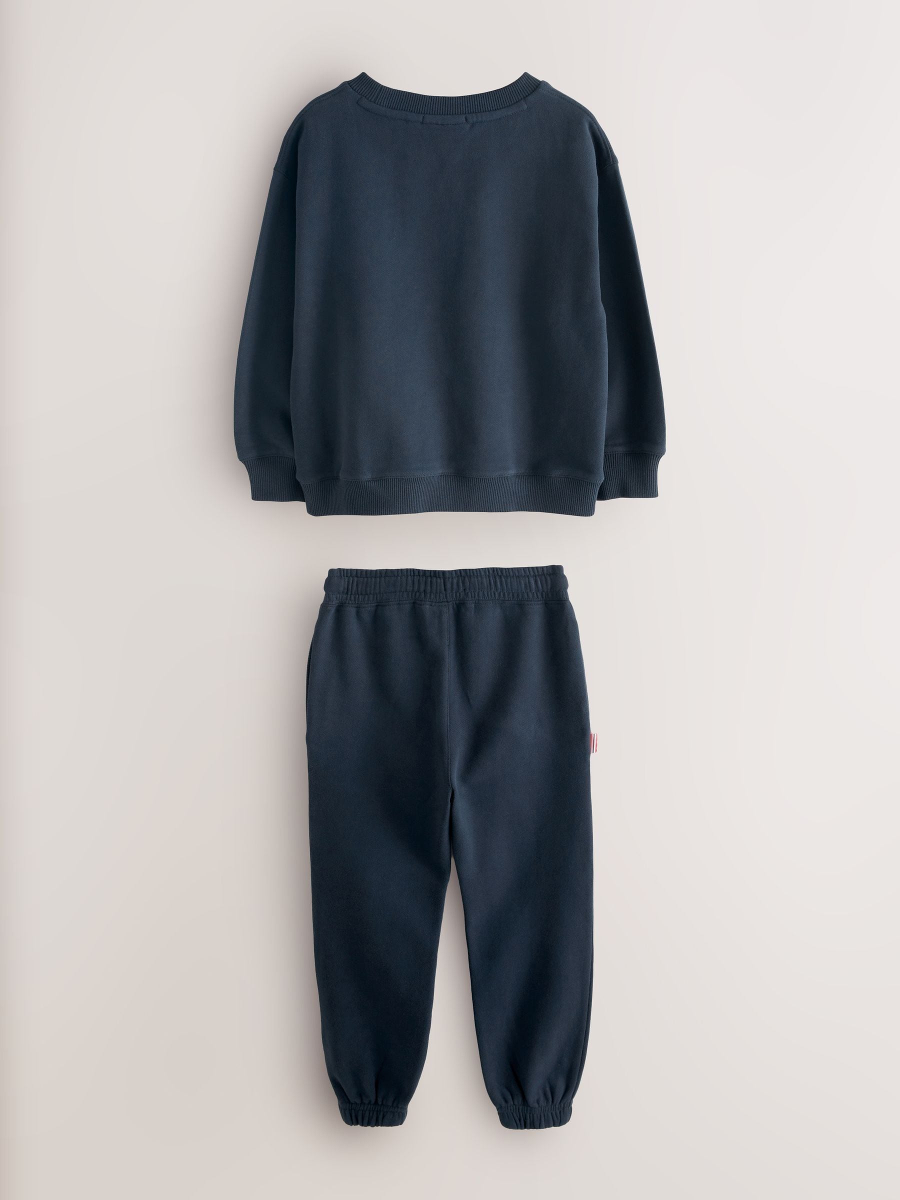 Superdry Navy/Yellow Sweat Top & Joggers Set image 9