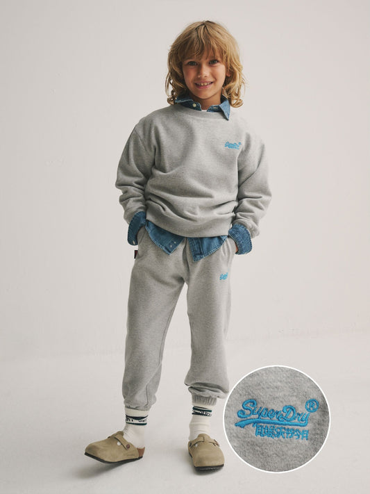 Superdry Grey/Blue Sweat Top & Joggers Set image 1