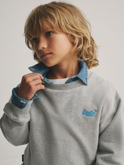 Superdry Grey/Blue Sweat Top & Joggers Set image 5