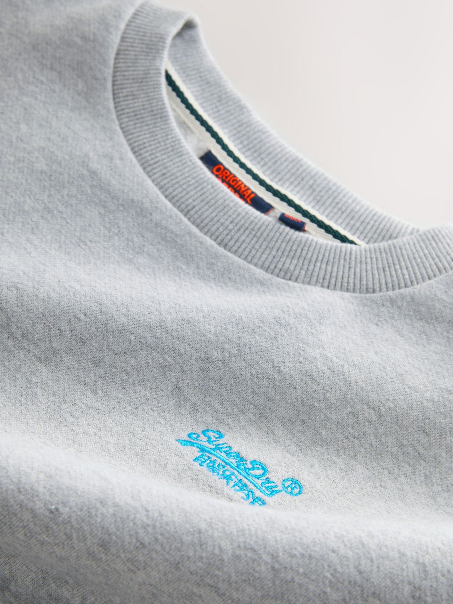Superdry Grey/Blue Sweat Top & Joggers Set image 9