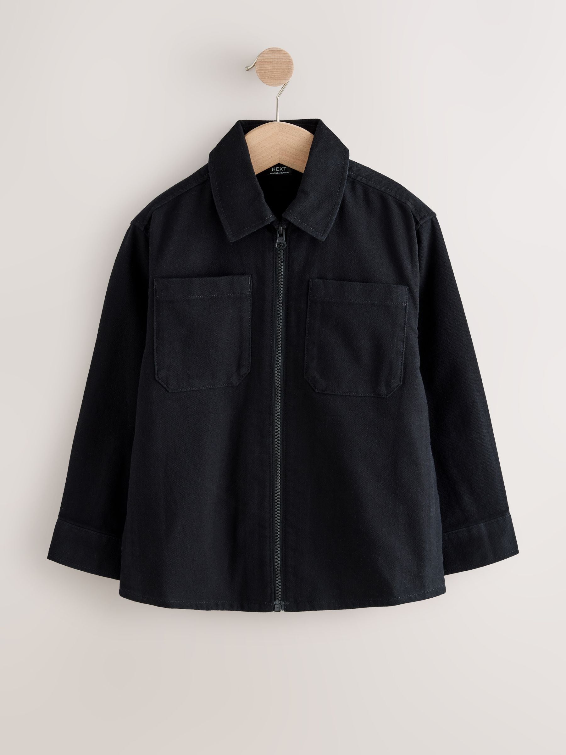 Dsiney Kidz - Black Brushed Zip Overshirt (3-16yrs) image 1