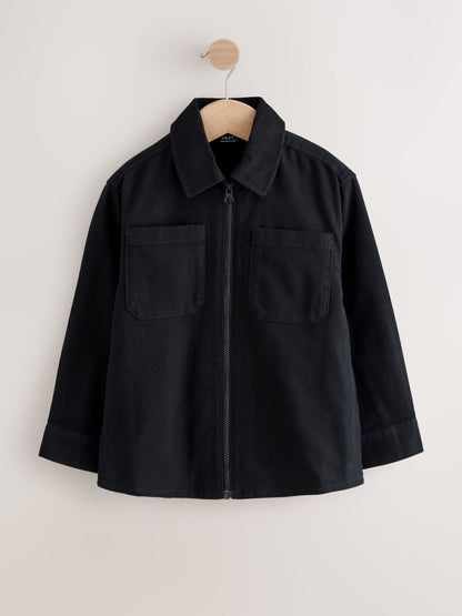 Dsiney Kidz - Black Brushed Zip Overshirt (3-16yrs) image 1