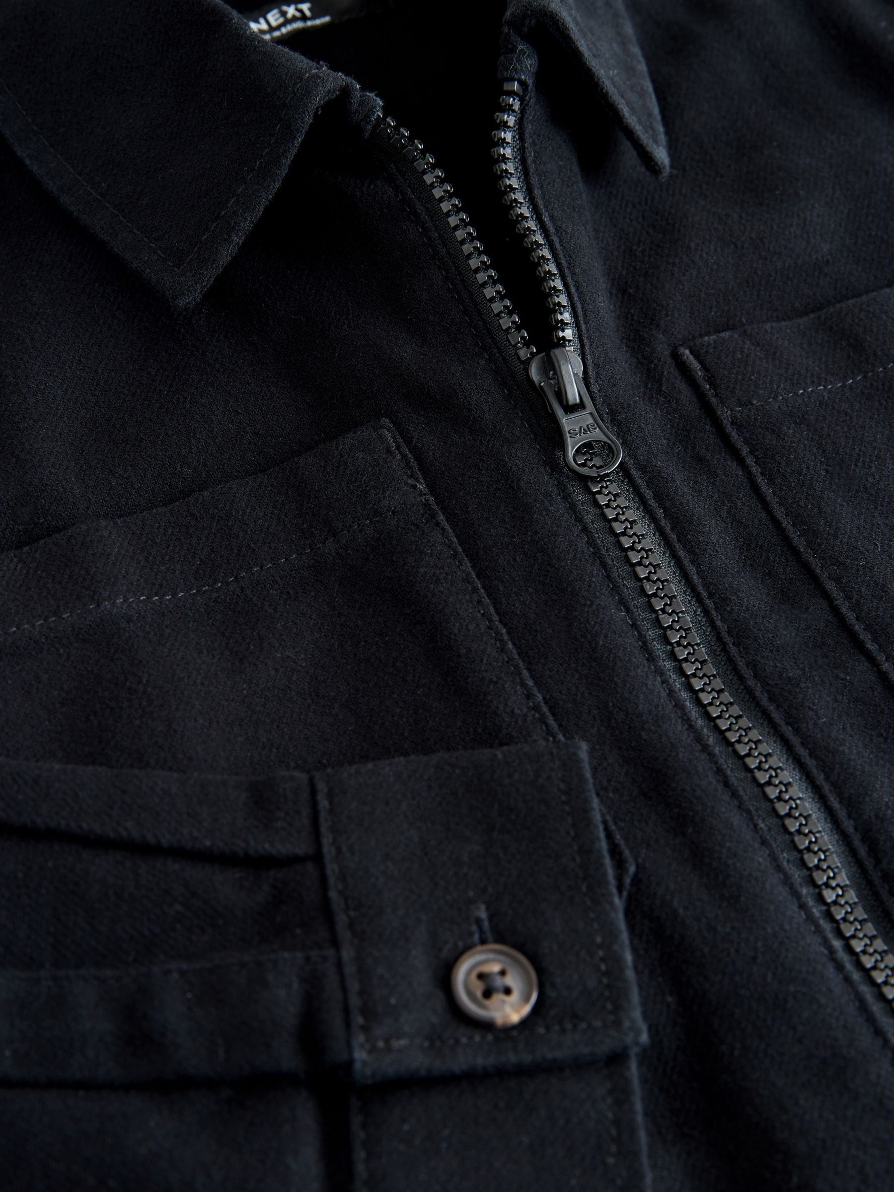 Dsiney Kidz - Black Brushed Zip Overshirt (3-16yrs) image 3