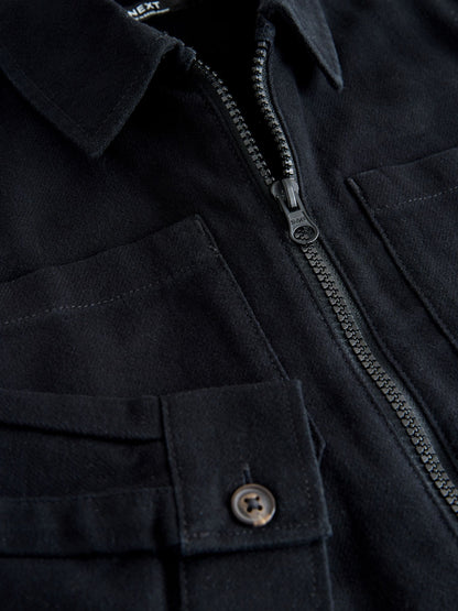 Dsiney Kidz - Black Brushed Zip Overshirt (3-16yrs) image 3