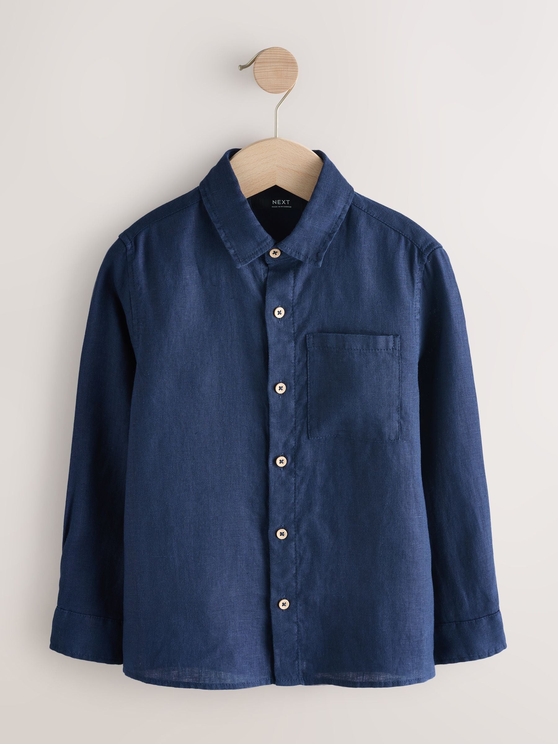 Dsiney Kidz - Navy Long Sleeve Linen Shirt (3-16yrs) image 1