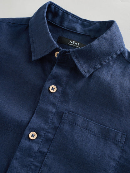 Dsiney Kidz - Navy Long Sleeve Linen Shirt (3-16yrs) image 4