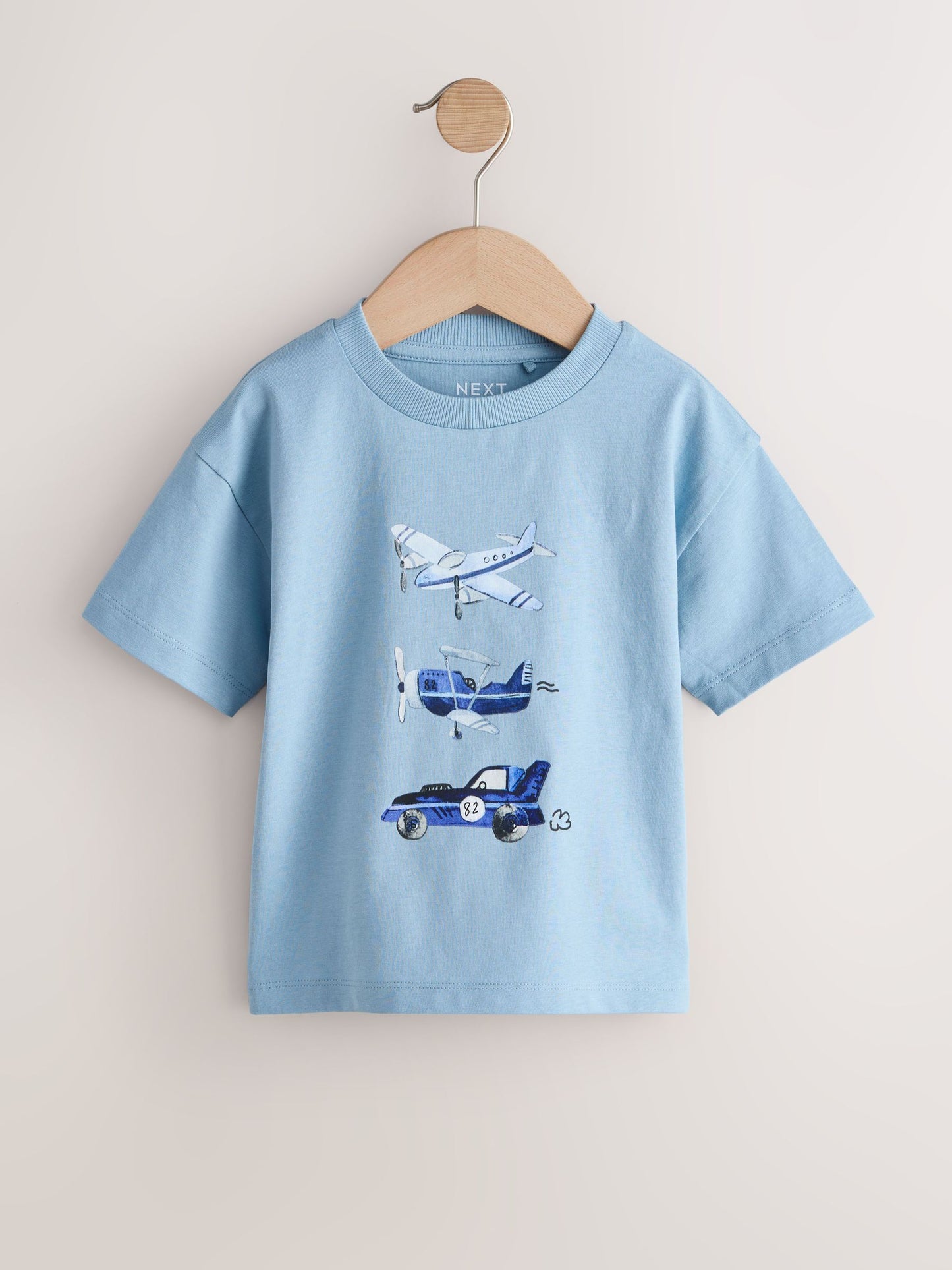Blue Planes Short Sleeve Graphic T-Shirts 3 Pack (3mths-7yrs) image 4