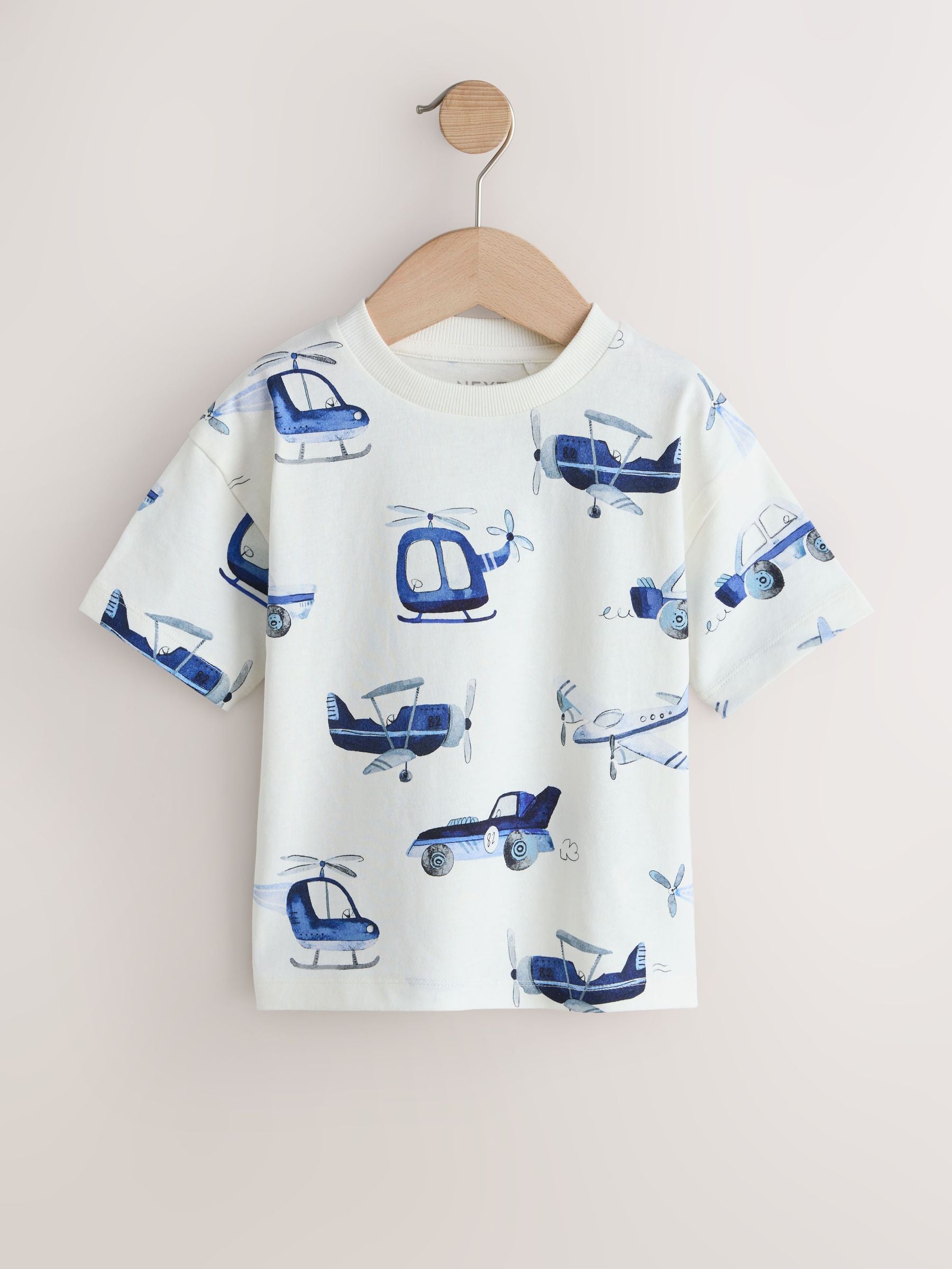 Blue Planes Short Sleeve Graphic T-Shirts 3 Pack (3mths-7yrs) image 5