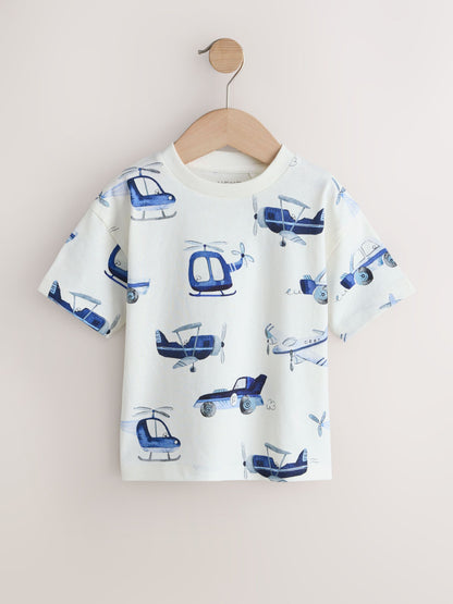 Blue Planes Short Sleeve Graphic T-Shirts 3 Pack (3mths-7yrs) image 5