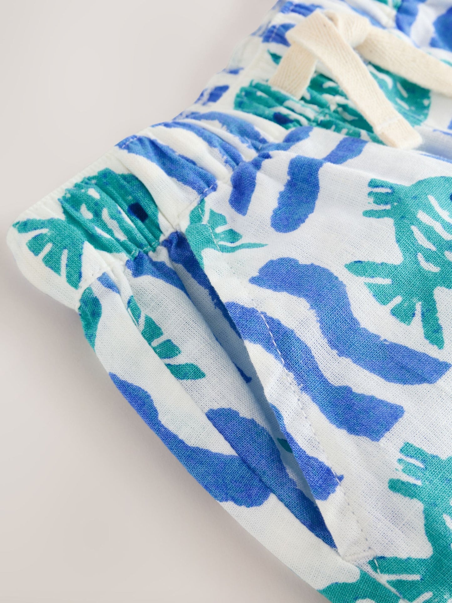 White/Blue Sea All Over Print Short Sleeve Revere Collar Shirt & Shorts Set (3mths-10yrs) image 13